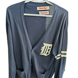 Detroit Tigers Mitchell & Ness Nav Cardigan Size M